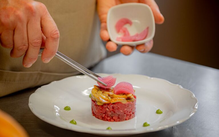 Chef Plating at I Granai, ColleMassari Hospitality