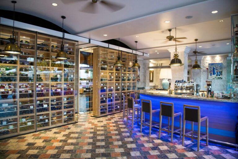 Ouzeri Bar interior, Columbia Beach Resort