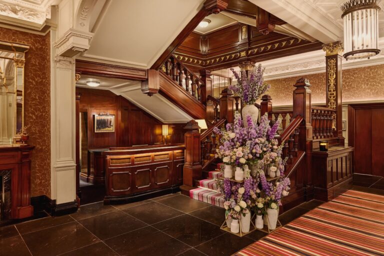 The hotel lobby and staircase, The Connaught