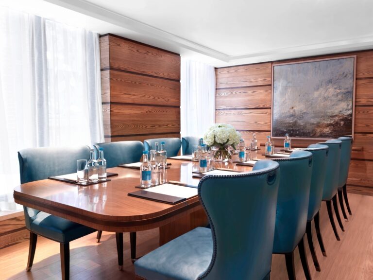 The Silver Room set for a private dinner, The Connaught