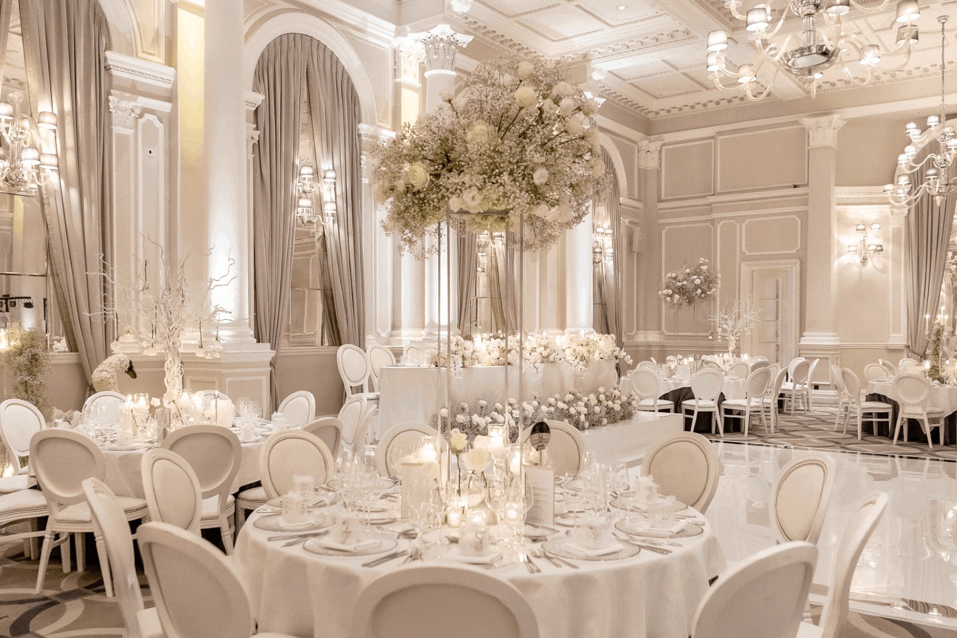 The Ballroom dressed for a celebration
