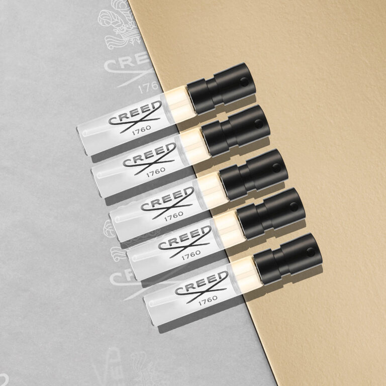 Five sample vials for guest gifts, Creed