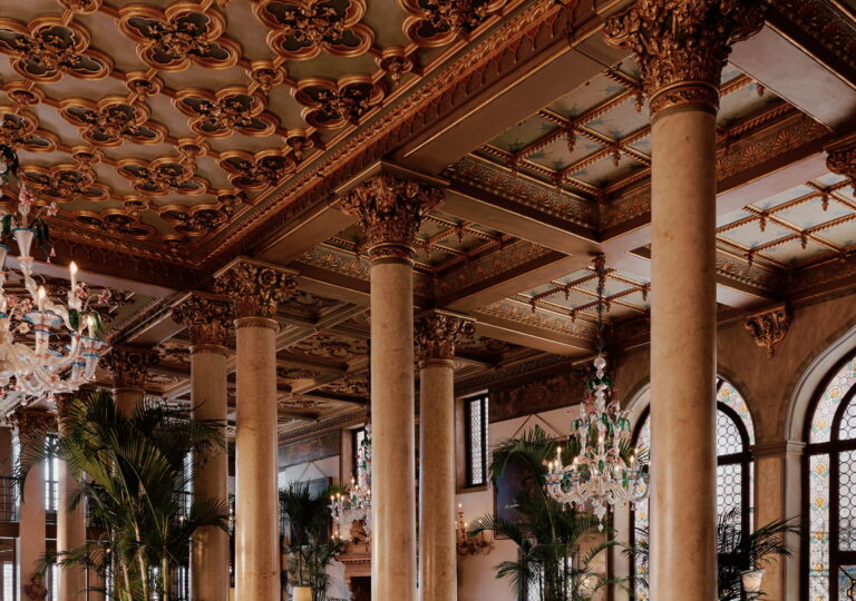 Columned hall with a gilded ceiling, Danieli, Venezia, A Four Seasons Hotel