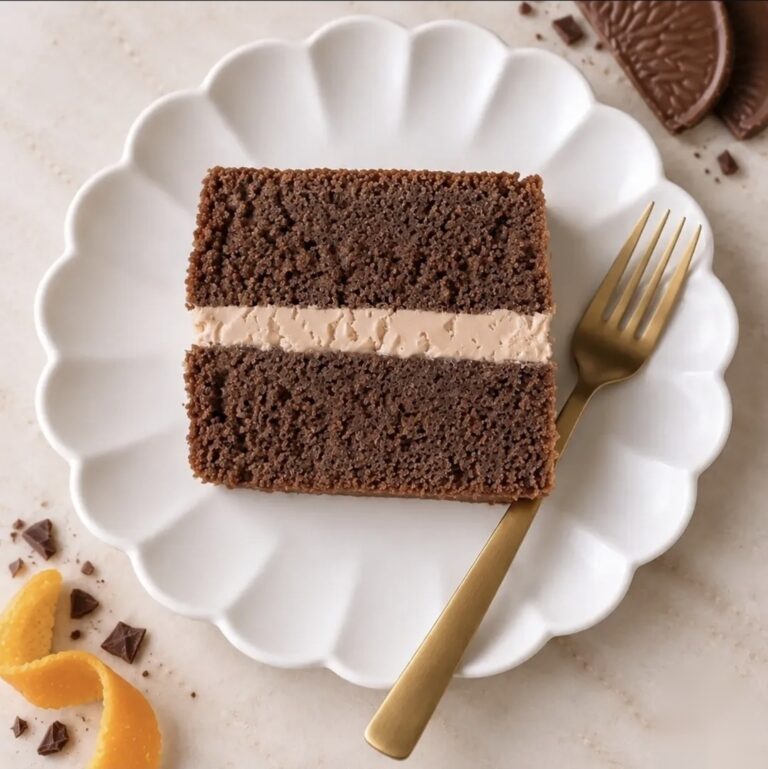A slice of chocolate sponge cake, Danielle's Cakes Pershore