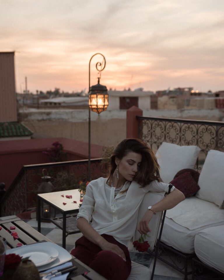 Terrace at sunset, Dar Jaguar