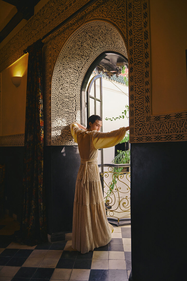 Carved arch at the riad, Dar Jaguar