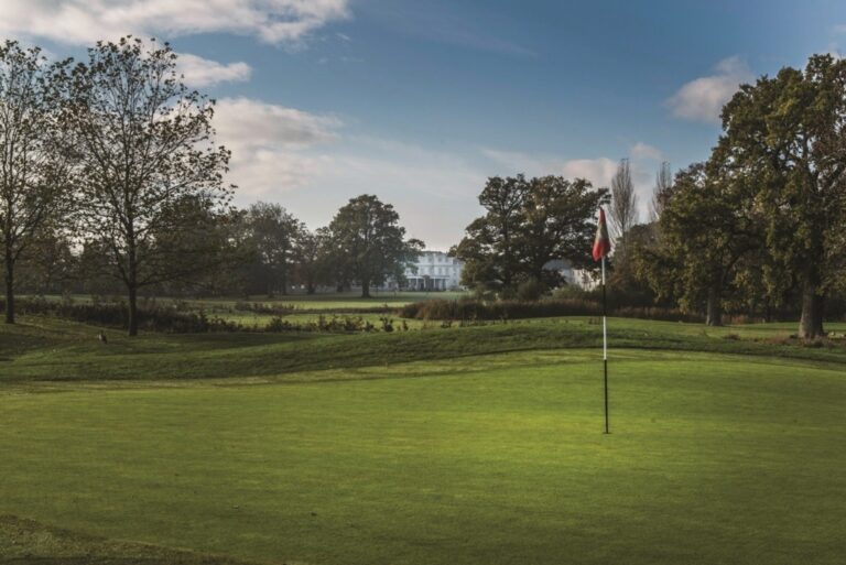 The golf course with the mansion beyond, De Vere Wokefield Estate