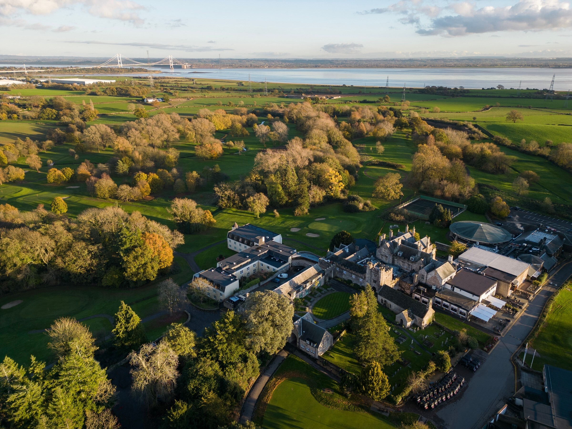 Aerial view of the hotel and its parkland, Delta Hotels St. Pierre Country Club
