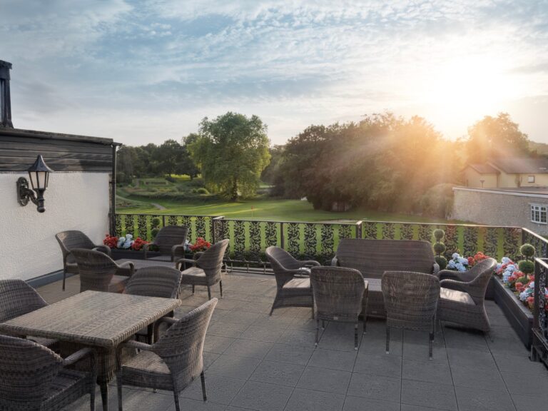 A terrace in the evening sun, Delta Hotels St. Pierre Country Club