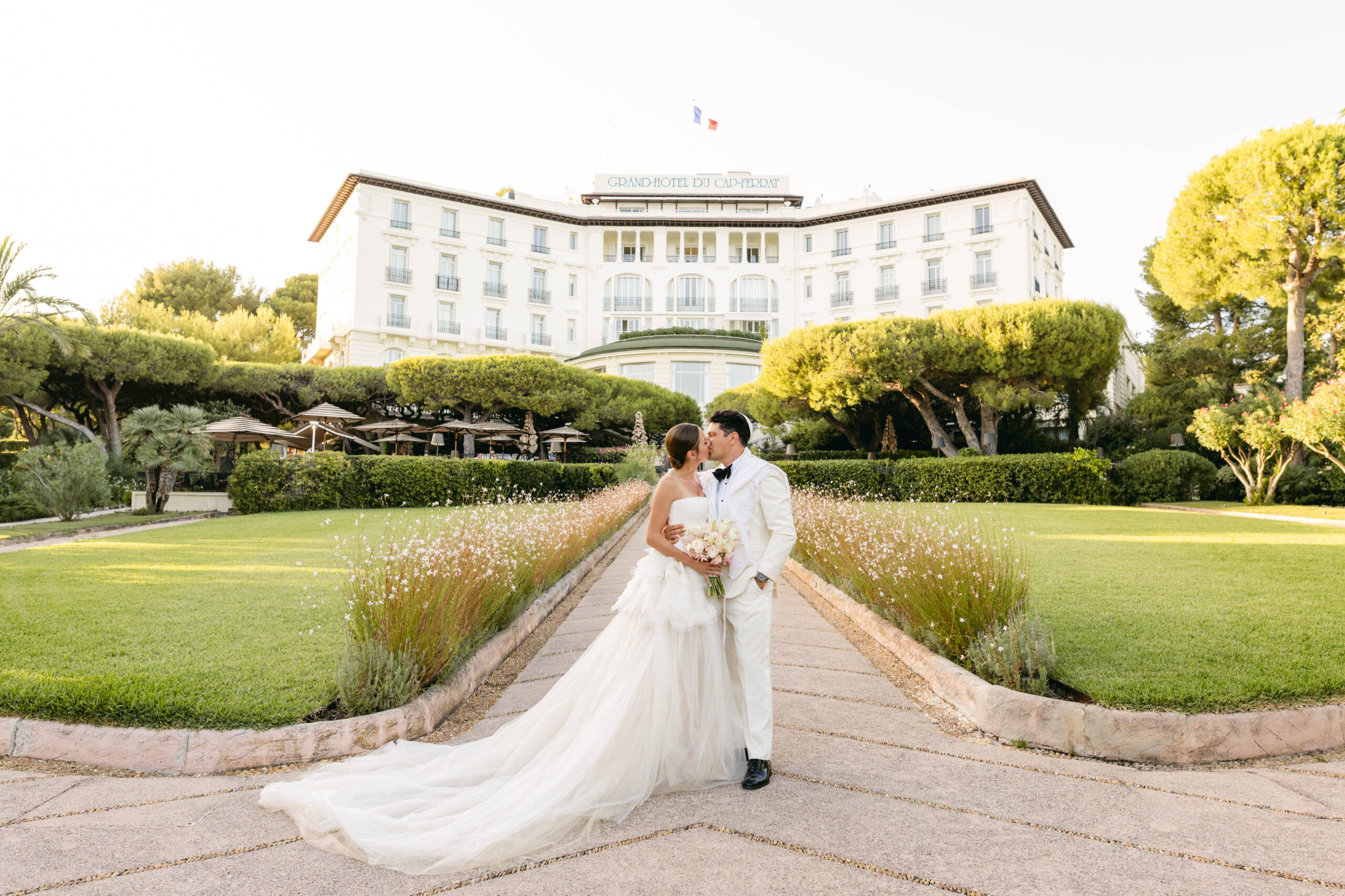 Kameron and Albert on the garden path in front of the Four Seasons Grand-Hôtel du Cap-Ferrat, Denee Motion