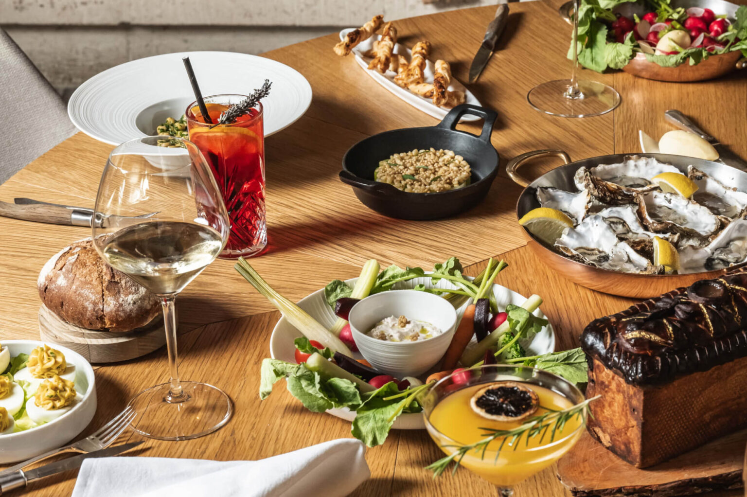 Seasonal dishes from the estate kitchen