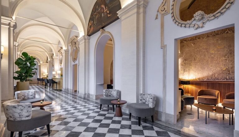 The Baroque Cloister Corridor, Donna Camilla Savelli Hotel