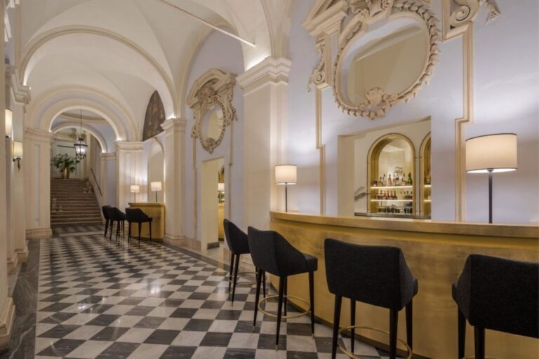 The Cloister Corridor with Gilt Mirrors, Donna Camilla Savelli Hotel