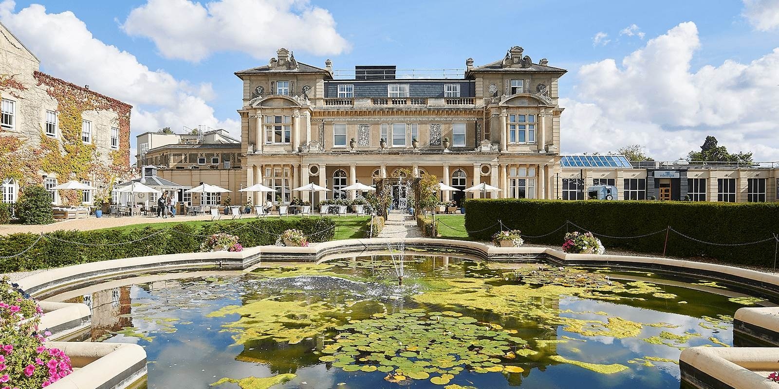 The mansion beyond the lily pond, Down Hall Country House Hotel