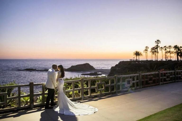 Sunset over the coast from the terrace, Montage Laguna Beach, Duke Photography