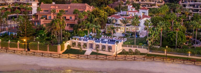 The villa frontage and the palms, El Martinete Villa