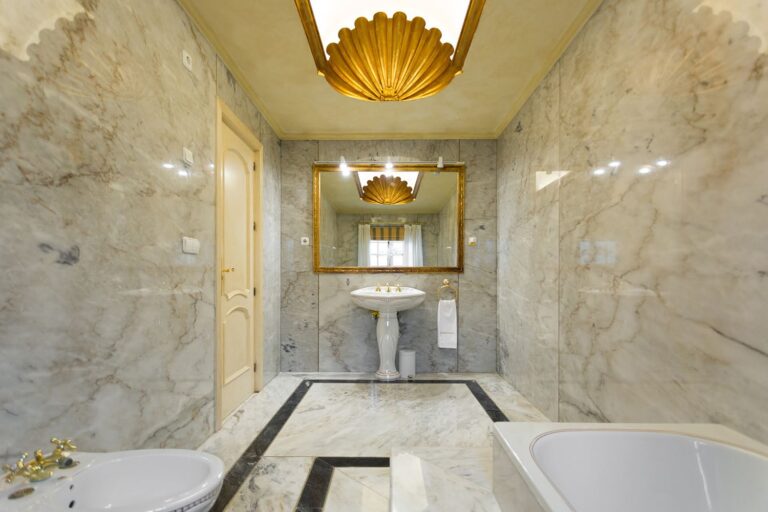 A marble corridor in the villa, El Martinete Villa