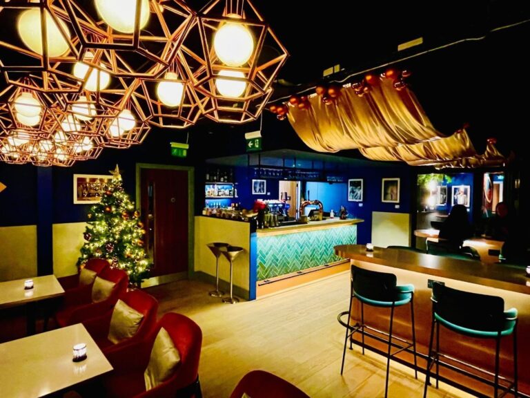 A Christmas installation at Hyatt Place, London City East, Elizabeth Marsh Floral Design