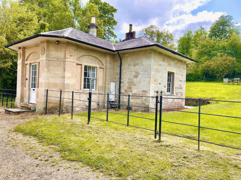 Church Lodge, the stone lodge where the couple spend the night after the wedding, Elmhay Park