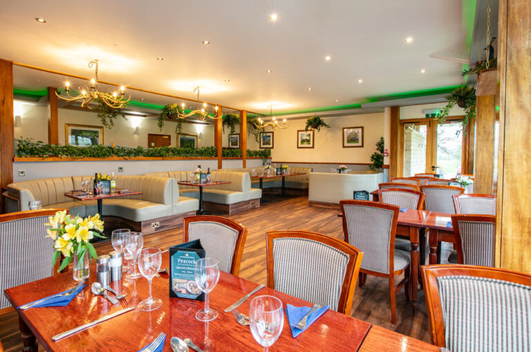 The Peacock Restaurant on the estate, used for dinner the night before and brunch the day after, Elmhay Park