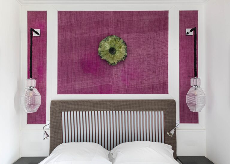 A boutique bedroom, in Vietri colour, Esplanade Boutique Hotel
