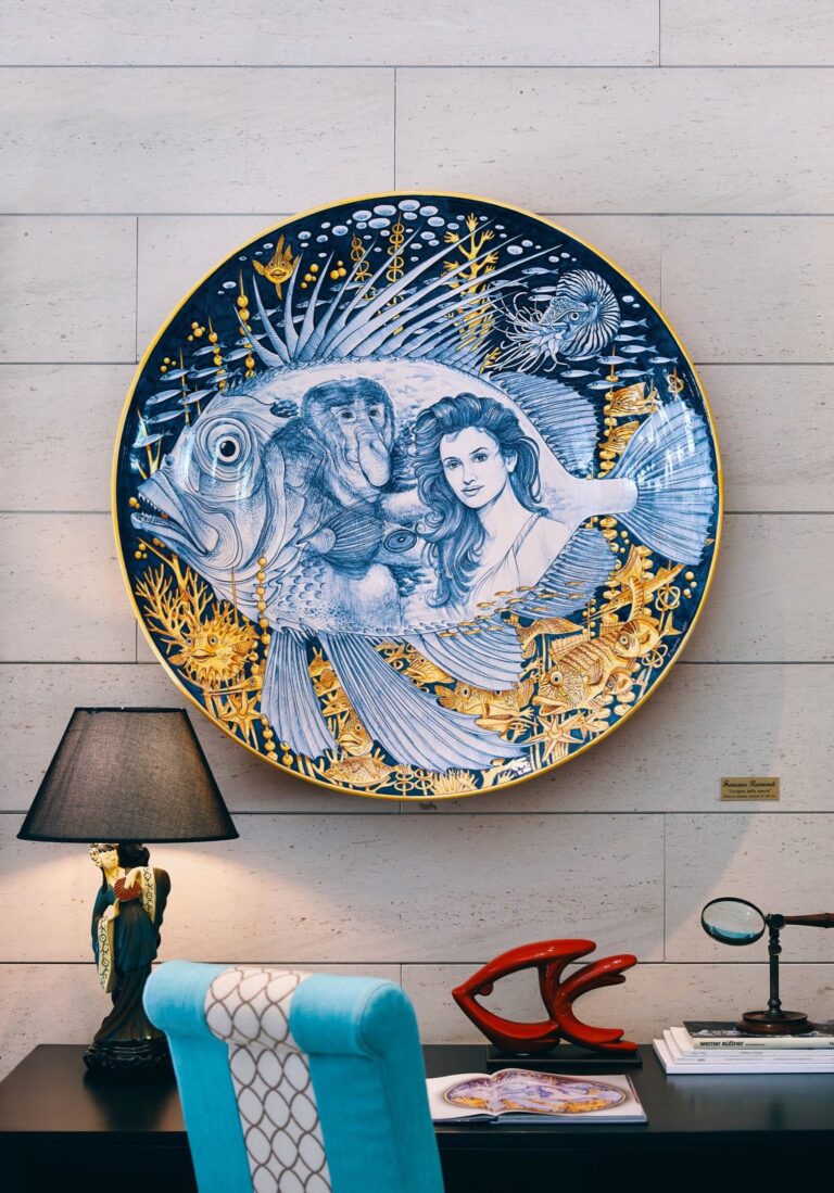 A hand-painted Vietri ceramic in the hotel, Esplanade Boutique Hotel