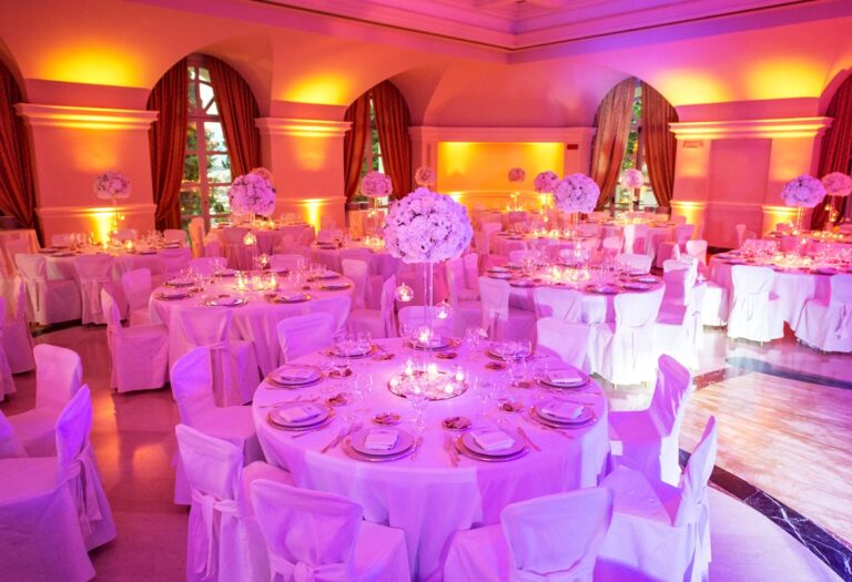 The ballroom at Villa Miani, dressed for dinner, Flavia Bruni