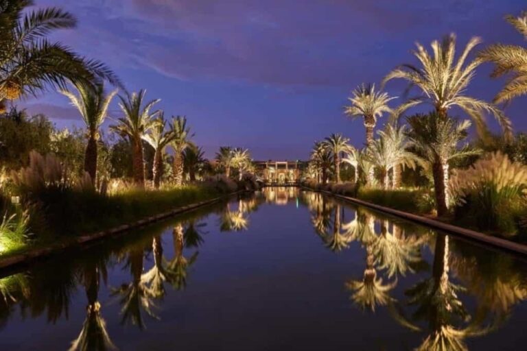 A Reflecting Pool at Dusk, Four Seasons Marrakech