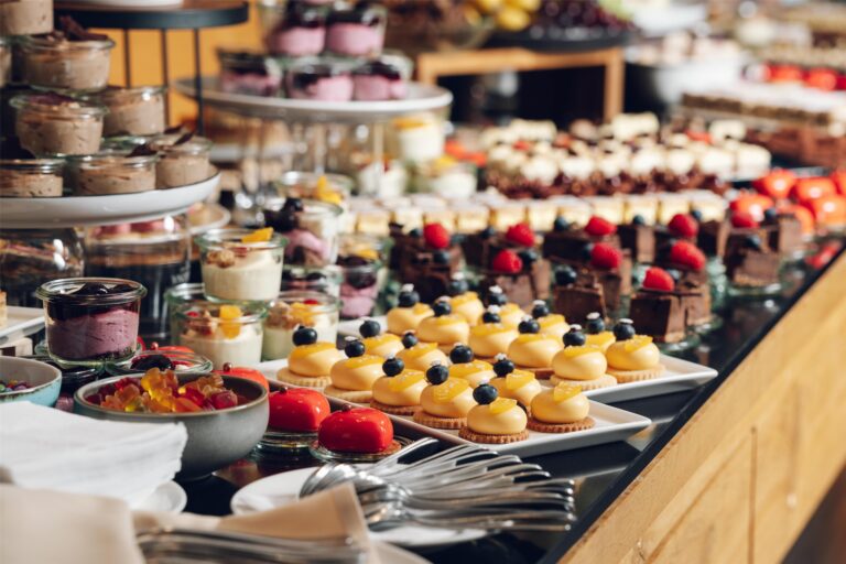 A dessert buffet, Frutt Mountain Resort
