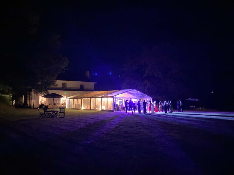 Marquee on the lawn