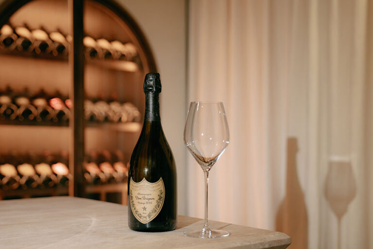 Champagne in the hotel wine cellar, Gleneagles