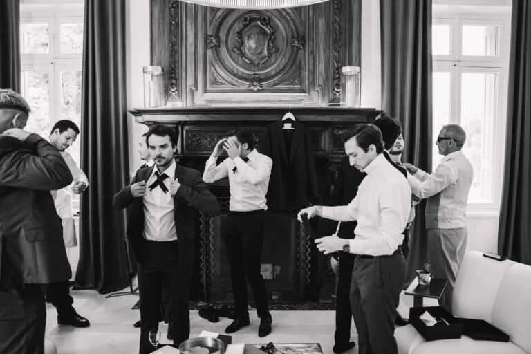 The groom and his witnesses getting ready, Pernes-les-Fontaines, Vaucluse, Gordon Wedding Films