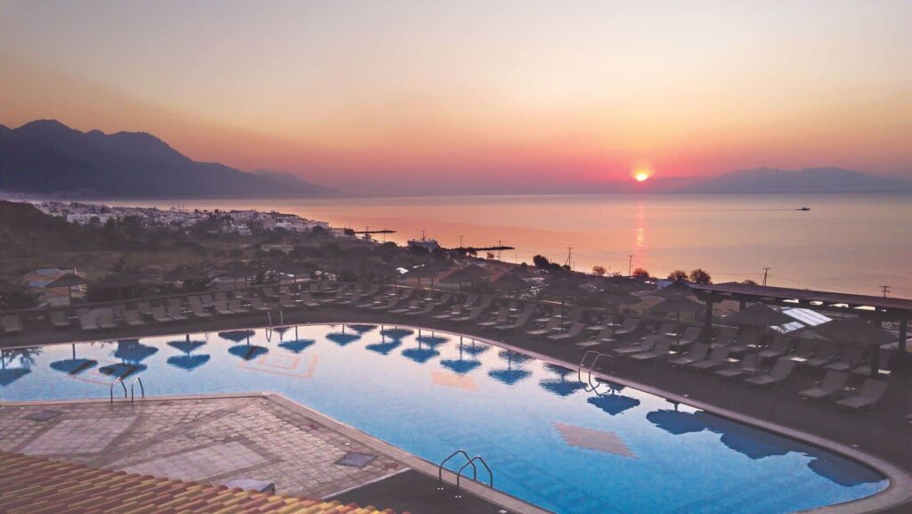 The pool at sunrise, Grand Blue Kos Hotel