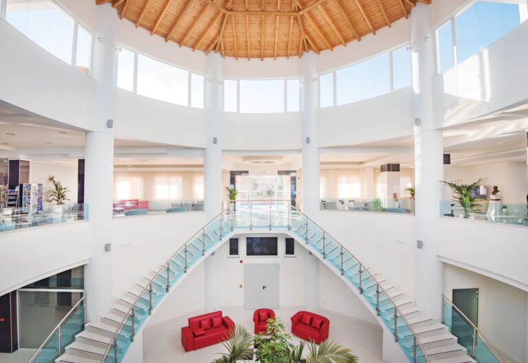 The main lobby and staircase, Grand Blue Kos Hotel