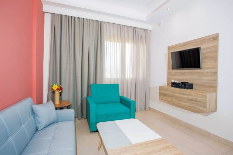 A suite living area, Grand Blue Kos Hotel