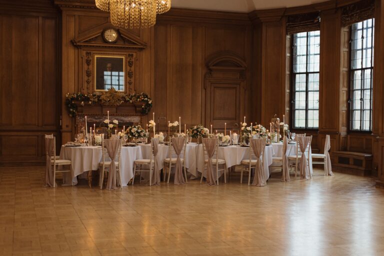 The Grand Boardroom laid out for a wedding breakfast, The Grand Hotel & Spa York