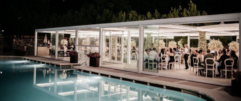 The Pool Reception at Night, Grotta Giusti Thermal Spa Resort