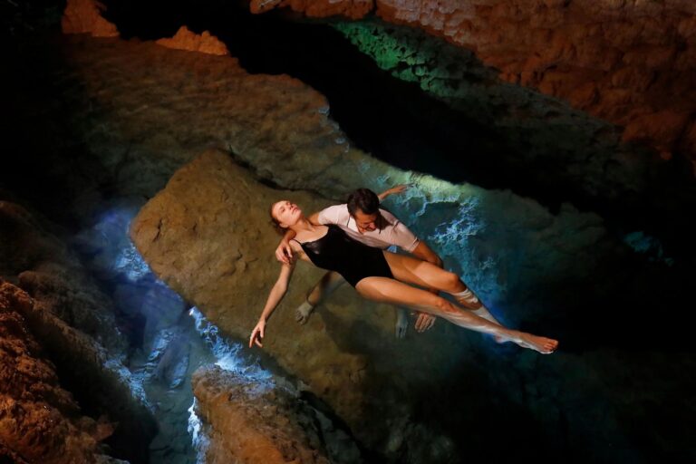 Floating in the Thermal Grotto, Grotta Giusti Thermal Spa Resort