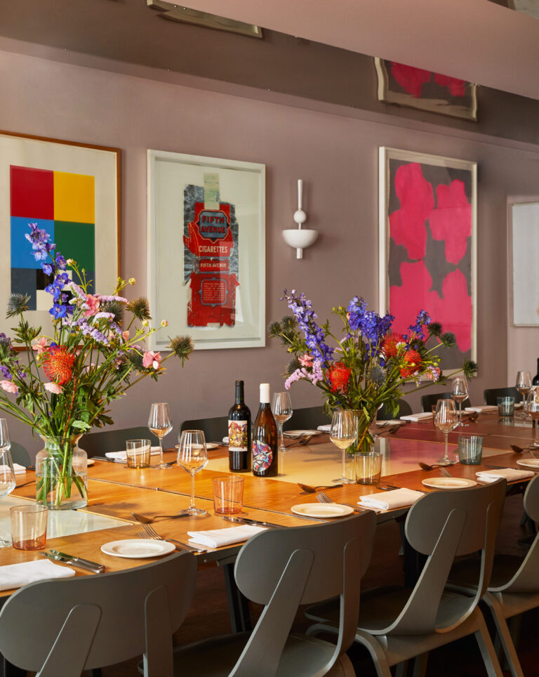 The Groucho Club, A long table dressed with flowers