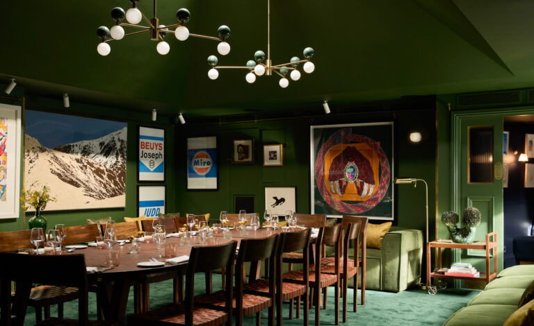 The Groucho Club, The Screening Room set for dinner