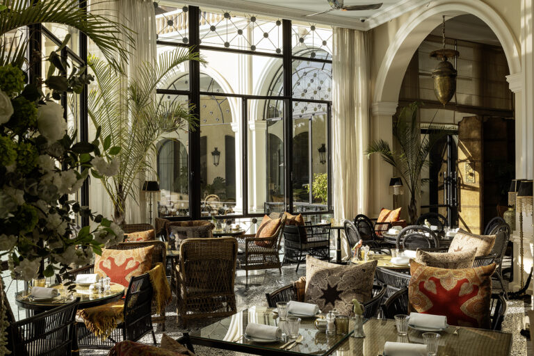 Restaurant lounge with garden views, Hôtel Palais Ronsard Relais & Châteaux