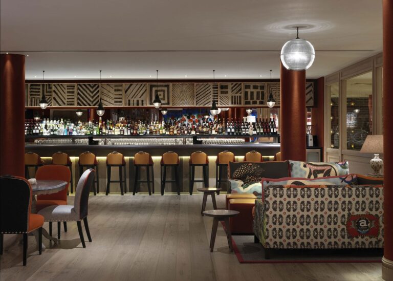 The bar beside the Croc dance floor, Ham Yard Hotel