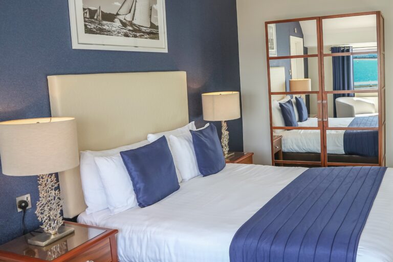 A superior bedroom at the Haven Hotel, The Haven Hotel, Poole