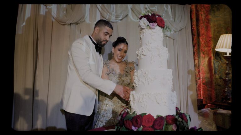 Iman and Karim cut their cake at Cliveden House (film still), HD Moments
