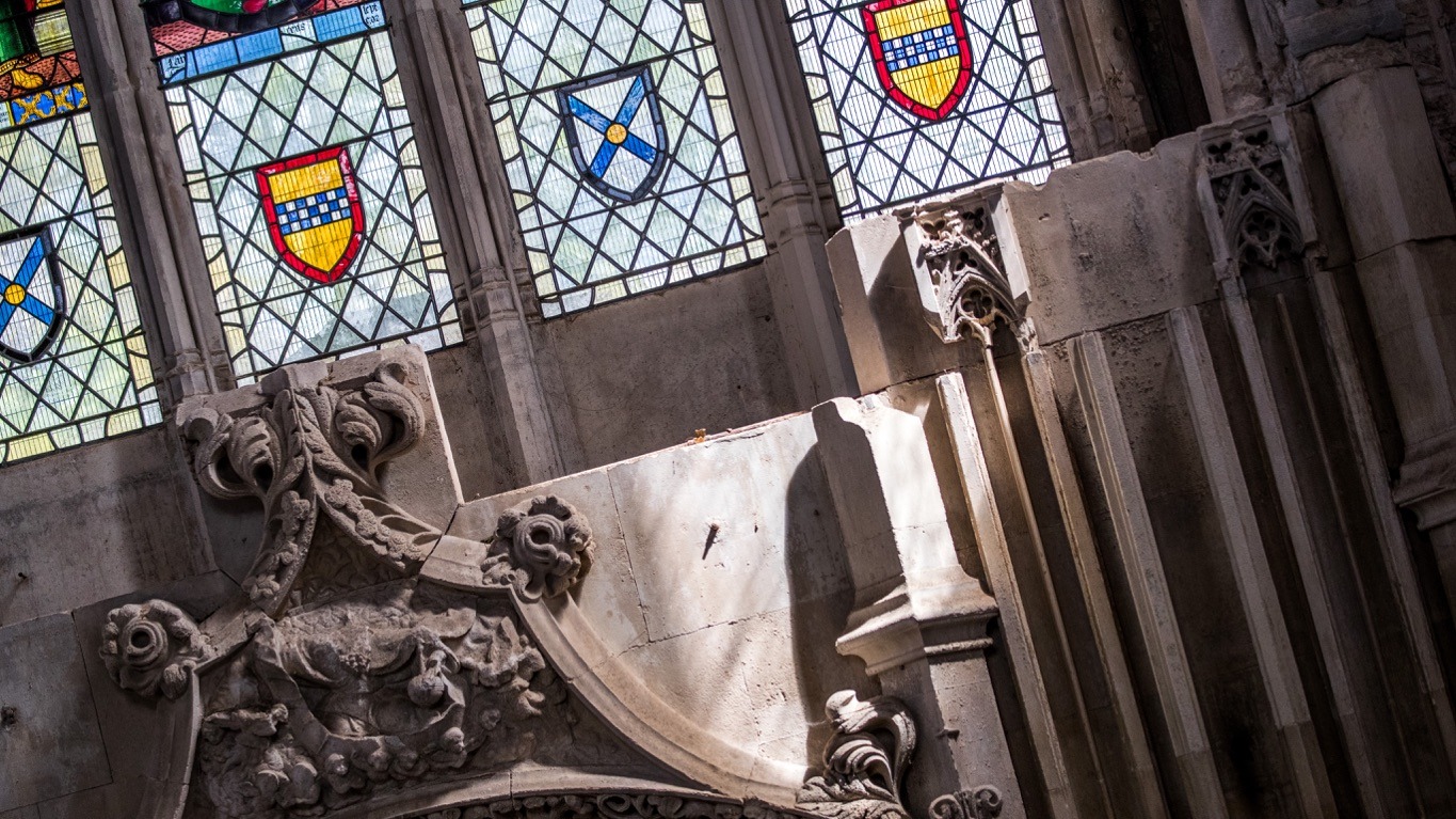 Stained glass in the Great Hall, Highcliffe Castle