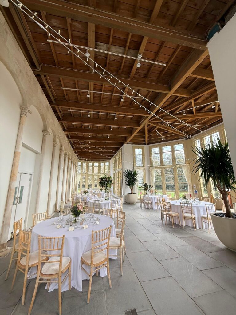 Fairy-light canopy in the Wintergarden, Highcliffe Castle