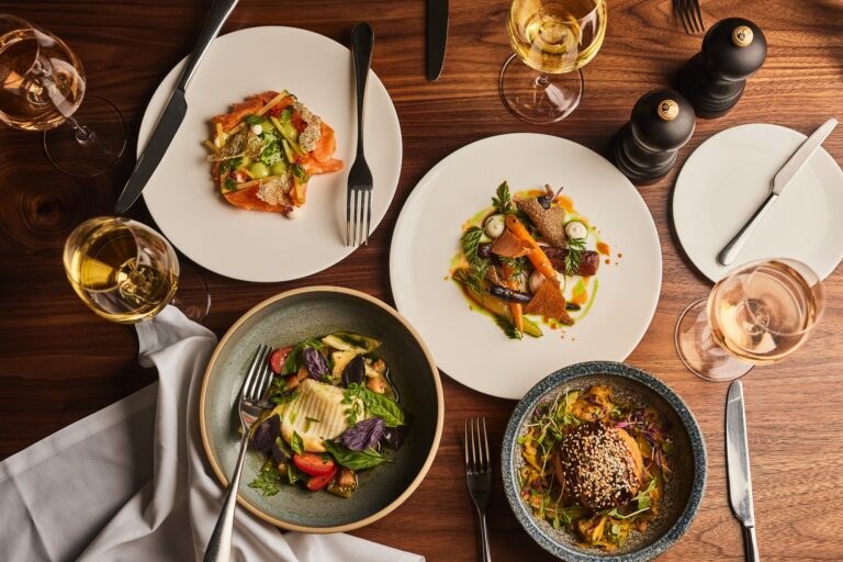 Main courses on a wooden table, Home House