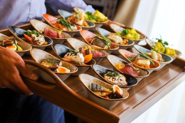 A tray of small bites, Home House
