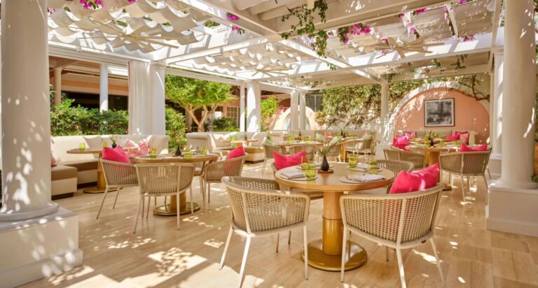 The Restaurant's garden pergola patio, Hotel Bel-Air