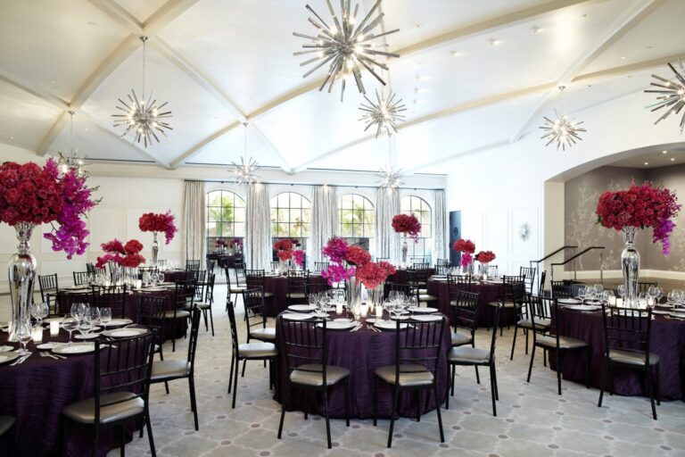 The Garden Ballroom, dressed for a wedding reception, Hotel Bel-Air